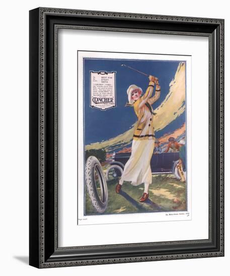 Clincher, Golf Tyres, uk, 1919-null-Framed Giclee Print