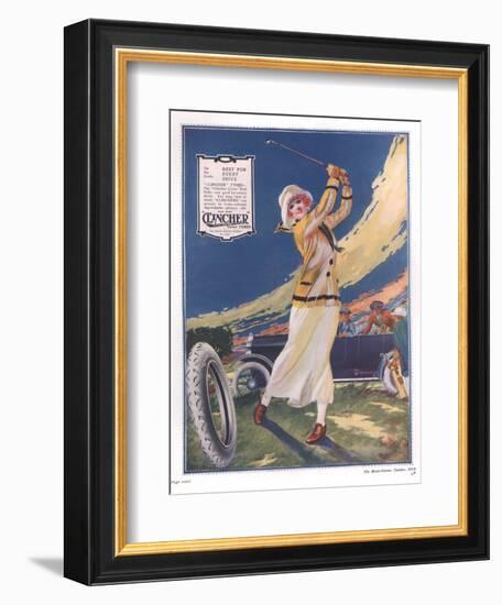 Clincher, Golf Tyres, uk, 1919-null-Framed Giclee Print