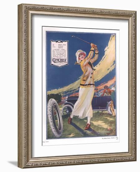 Clincher, Golf Tyres, uk, 1919-null-Framed Giclee Print
