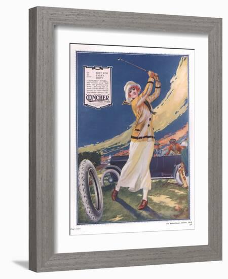 Clincher, Golf Tyres, uk, 1919-null-Framed Giclee Print