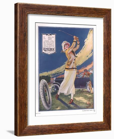 Clincher, Golf Tyres, uk, 1919-null-Framed Giclee Print