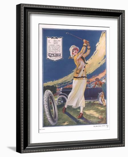 Clincher, Golf Tyres, uk, 1919-null-Framed Giclee Print