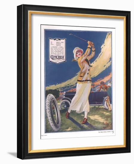 Clincher, Golf Tyres, uk, 1919-null-Framed Giclee Print