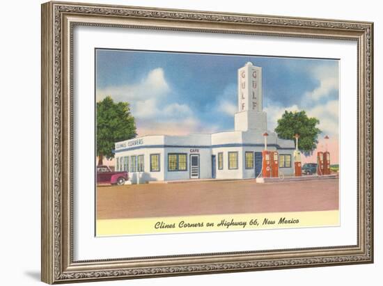 Clines Corners Gas Station, Route 66-null-Framed Art Print