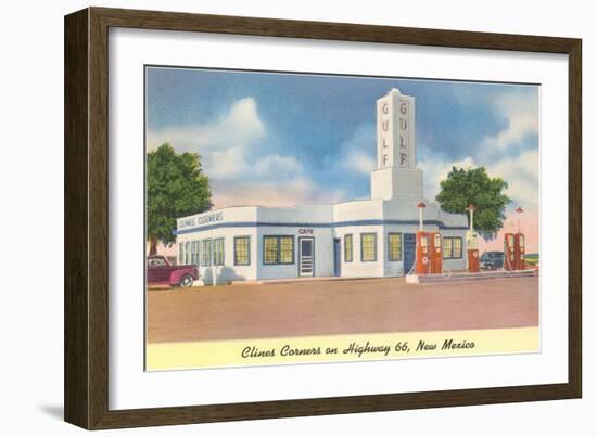 Clines Corners Gas Station, Route 66-null-Framed Art Print