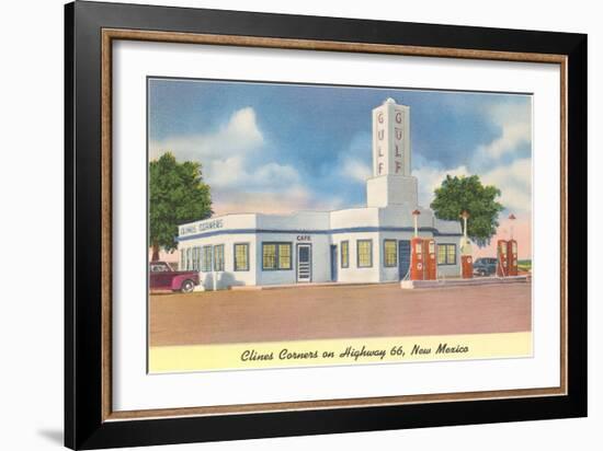 Clines Corners Gas Station, Route 66-null-Framed Art Print