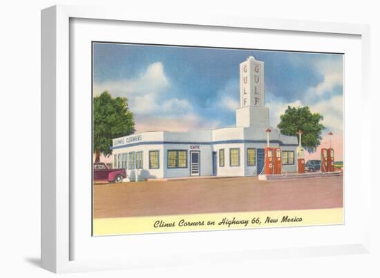 Clines Corners Gas Station, Route 66-null-Framed Art Print