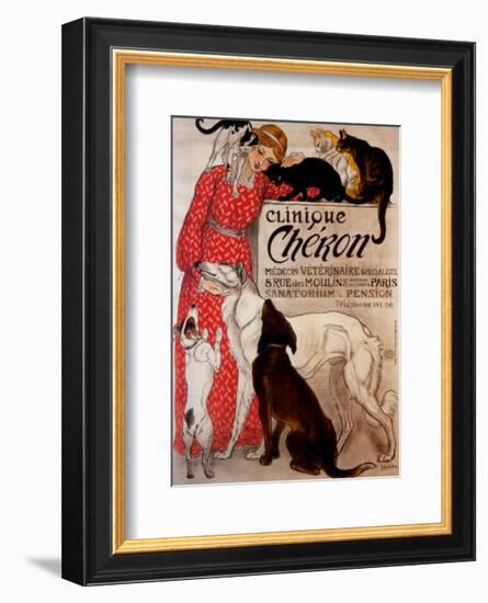 Clinique Cheron, c.1905-Théophile Alexandre Steinlen-Framed Art Print