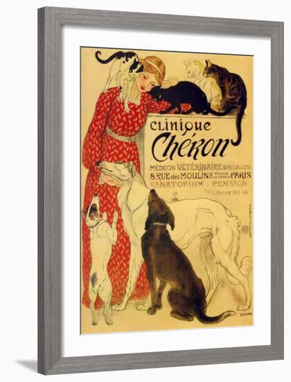 Clinique Cheron, c.1905-Théophile Alexandre Steinlen-Framed Art Print