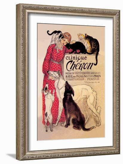 Clinique Cheron, Veterinary Medicine and Hotel-Th?ophile Alexandre Steinlen-Framed Art Print