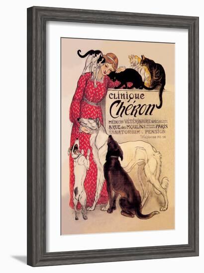 Clinique Cheron, Veterinary Medicine and Hotel-Th?ophile Alexandre Steinlen-Framed Art Print