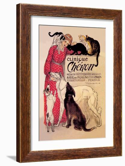 Clinique Cheron, Veterinary Medicine and Hotel-Th?ophile Alexandre Steinlen-Framed Art Print
