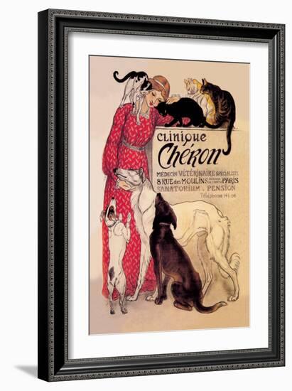 Clinique Cheron, Veterinary Medicine and Hotel-Théophile Alexandre Steinlen-Framed Art Print