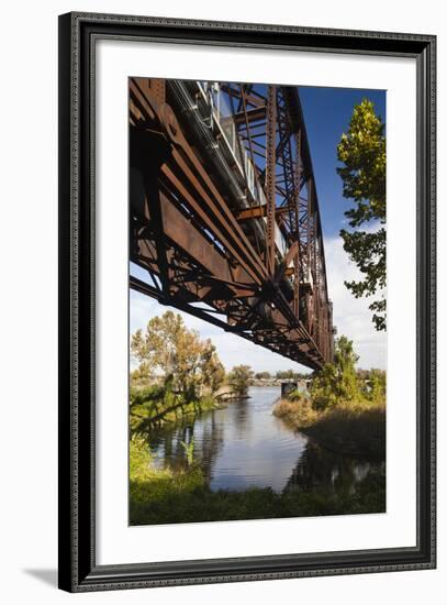 Clinton Presidential Park Bridge, Little Rock, Arkansas, USA-Walter Bibikow-Framed Photographic Print