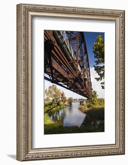 Clinton Presidential Park Bridge, Little Rock, Arkansas, USA-Walter Bibikow-Framed Photographic Print
