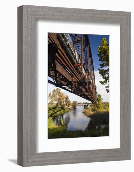 Clinton Presidential Park Bridge, Little Rock, Arkansas, USA-Walter Bibikow-Framed Photographic Print