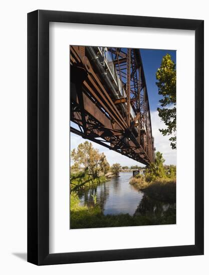 Clinton Presidential Park Bridge, Little Rock, Arkansas, USA-Walter Bibikow-Framed Photographic Print