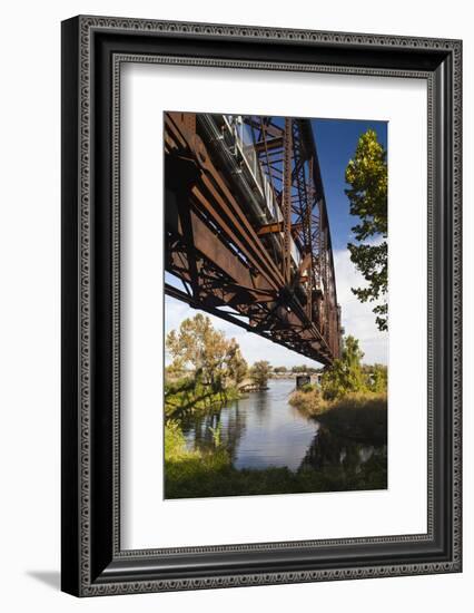 Clinton Presidential Park Bridge, Little Rock, Arkansas, USA-Walter Bibikow-Framed Photographic Print