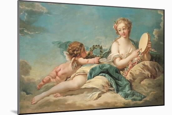 Clio, the Muse of History and Song, 1758-Francois Boucher-Mounted Giclee Print