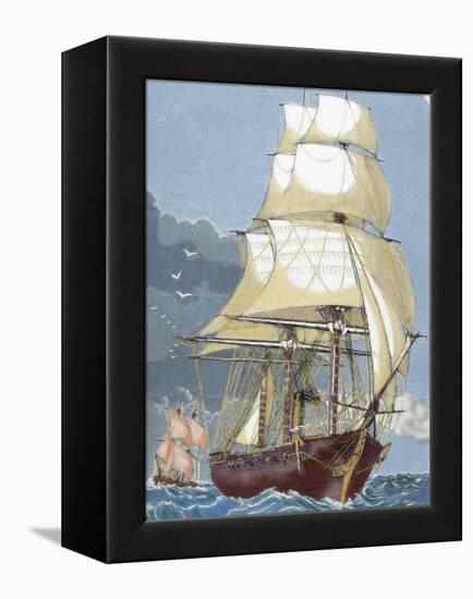 Clipper, 19th Century-Prisma Archivo-Framed Premier Image Canvas