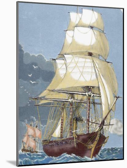 Clipper, 19th Century-Prisma Archivo-Mounted Photographic Print