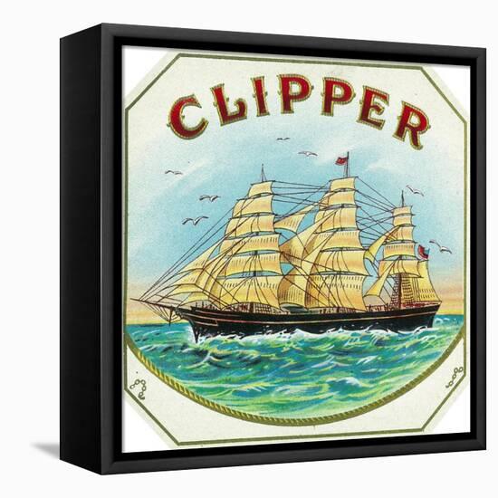 Clipper Brand Cigar Box Label, Nautical-Lantern Press-Framed Stretched Canvas