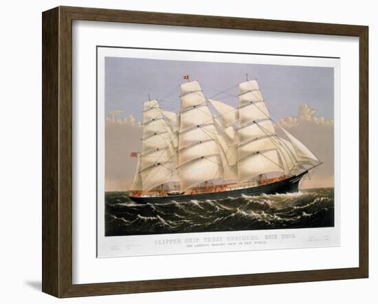 Clipper Ship, 1875-Currier & Ives-Framed Giclee Print