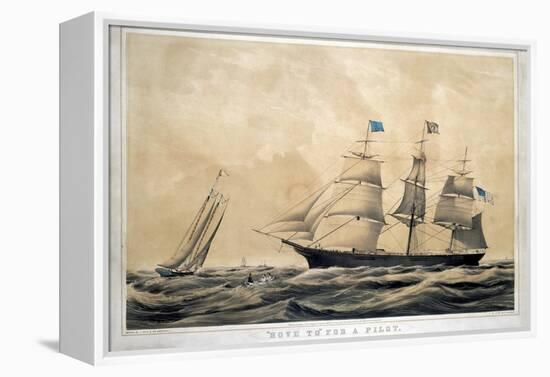 Clipper Ship 'Adelaide'-Currier & Ives-Framed Premier Image Canvas