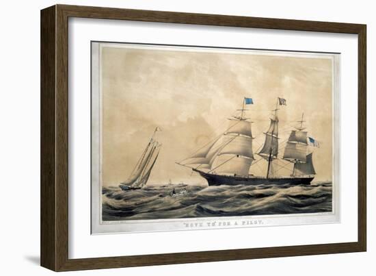 Clipper Ship 'Adelaide'-Currier & Ives-Framed Giclee Print