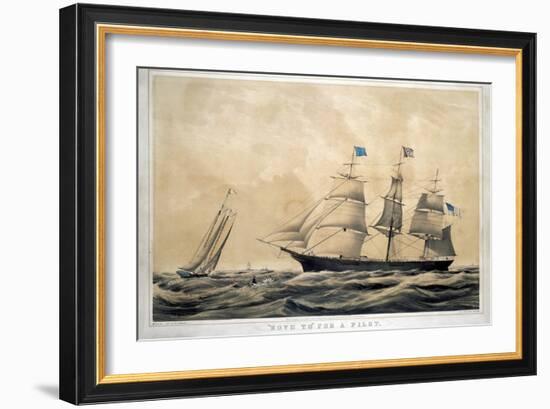 Clipper Ship 'Adelaide'-Currier & Ives-Framed Giclee Print