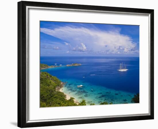 Clipper Ship Anchored Off Ko Miang Island, Similan Islands in the Andaman Sea, Thailand-Nico Tondini-Framed Photographic Print