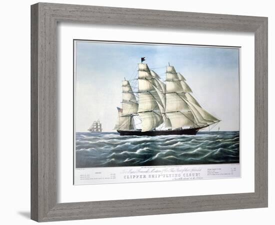 Clipper Ship Flying Cloud, 1851-1907-E Brown Jr-Framed Giclee Print