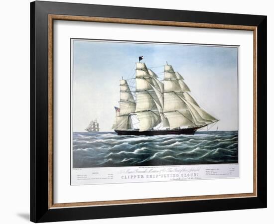 Clipper Ship Flying Cloud, 1851-1907-E Brown Jr-Framed Giclee Print