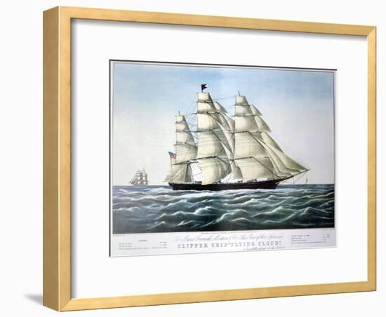 Clipper Ship Flying Cloud, 1851-1907-E Brown Jr-Framed Giclee Print