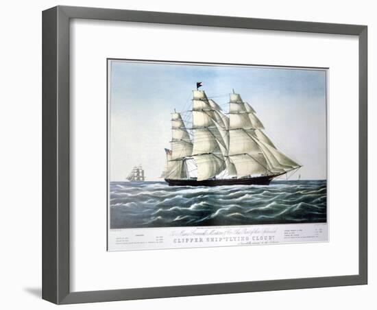 Clipper Ship Flying Cloud, 1851-1907-E Brown Jr-Framed Giclee Print