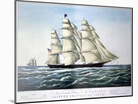 Clipper Ship Flying Cloud, 1851-1907-E Brown Jr-Mounted Giclee Print