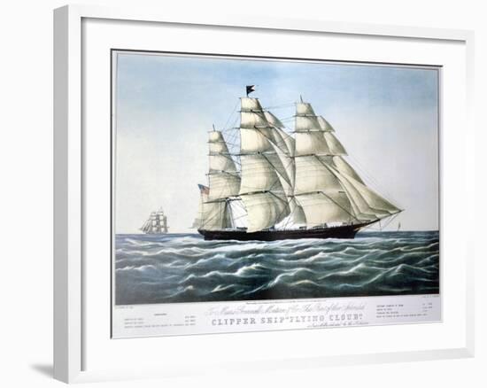 Clipper Ship Flying Cloud, 1851-1907-E Brown Jr-Framed Giclee Print