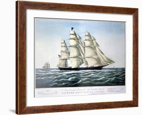 Clipper Ship Flying Cloud, 1851-1907-E Brown Jr-Framed Giclee Print