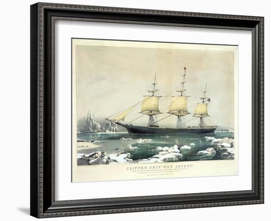 Clipper Ship 'Red Jacket' in the Ice Off Cape Horn-null-Framed Giclee Print