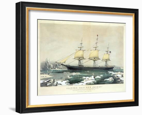 Clipper Ship 'Red Jacket' in the Ice Off Cape Horn-null-Framed Giclee Print