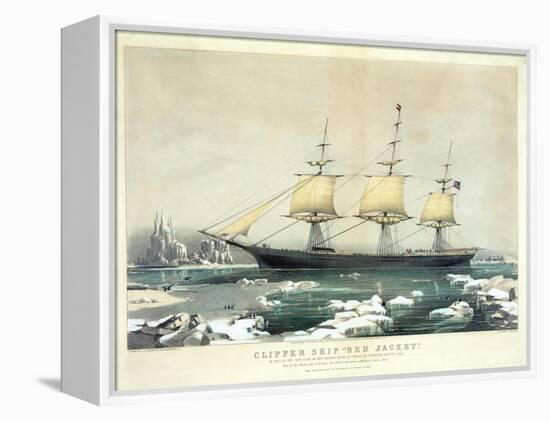 Clipper Ship 'Red Jacket' in the Ice Off Cape Horn-null-Framed Premier Image Canvas