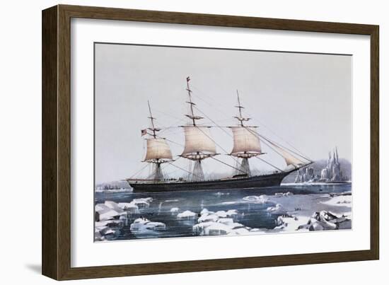 Clipper Ship, Red Jacket, Off Cape Horn, Passage from Australia to Liverpool, c.1854-American School-Framed Giclee Print