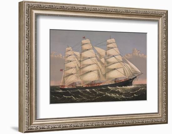 Clipper Ship “Three Brothers”, ca. 1875-Currier & Ives-Framed Art Print