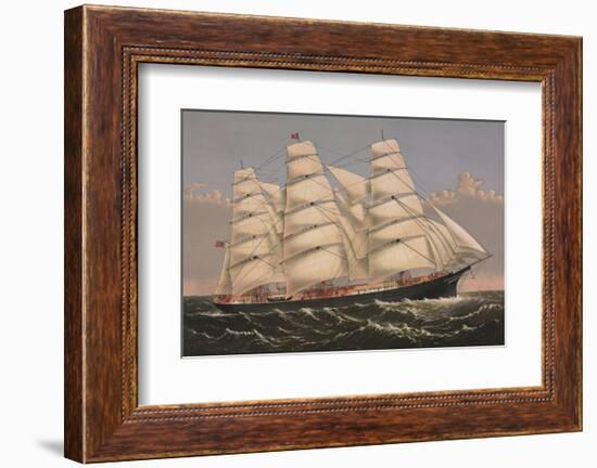 Clipper Ship “Three Brothers”, ca. 1875-Currier & Ives-Framed Art Print