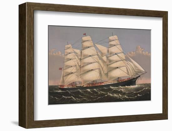 Clipper Ship “Three Brothers”, ca. 1875-Currier & Ives-Framed Art Print