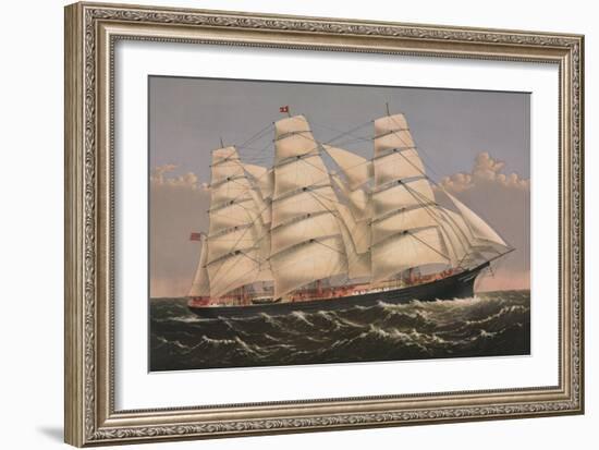 Clipper Ship “Three Brothers”, ca. 1875-Currier & Ives-Framed Art Print