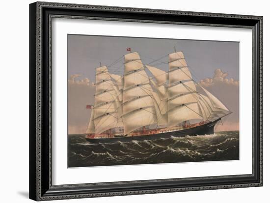 Clipper Ship “Three Brothers”, ca. 1875-Currier & Ives-Framed Art Print