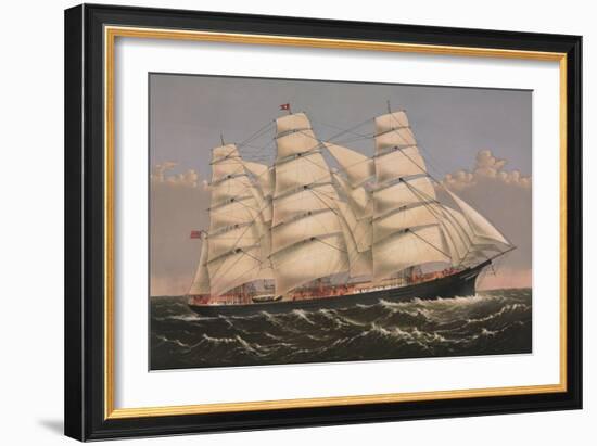 Clipper Ship “Three Brothers”, ca. 1875-Currier & Ives-Framed Art Print