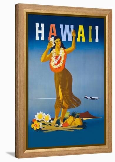 Clipper To Hawaii-John Atherton-Framed Stretched Canvas