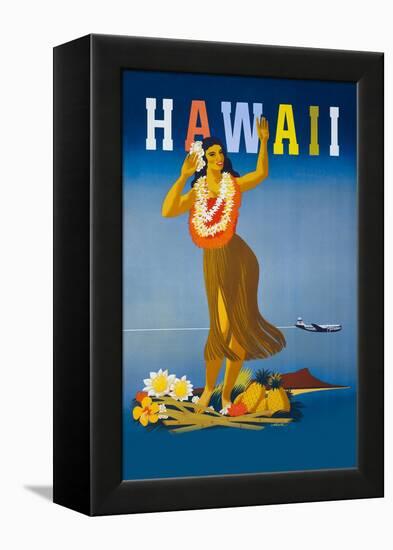 Clipper To Hawaii-John Atherton-Framed Stretched Canvas